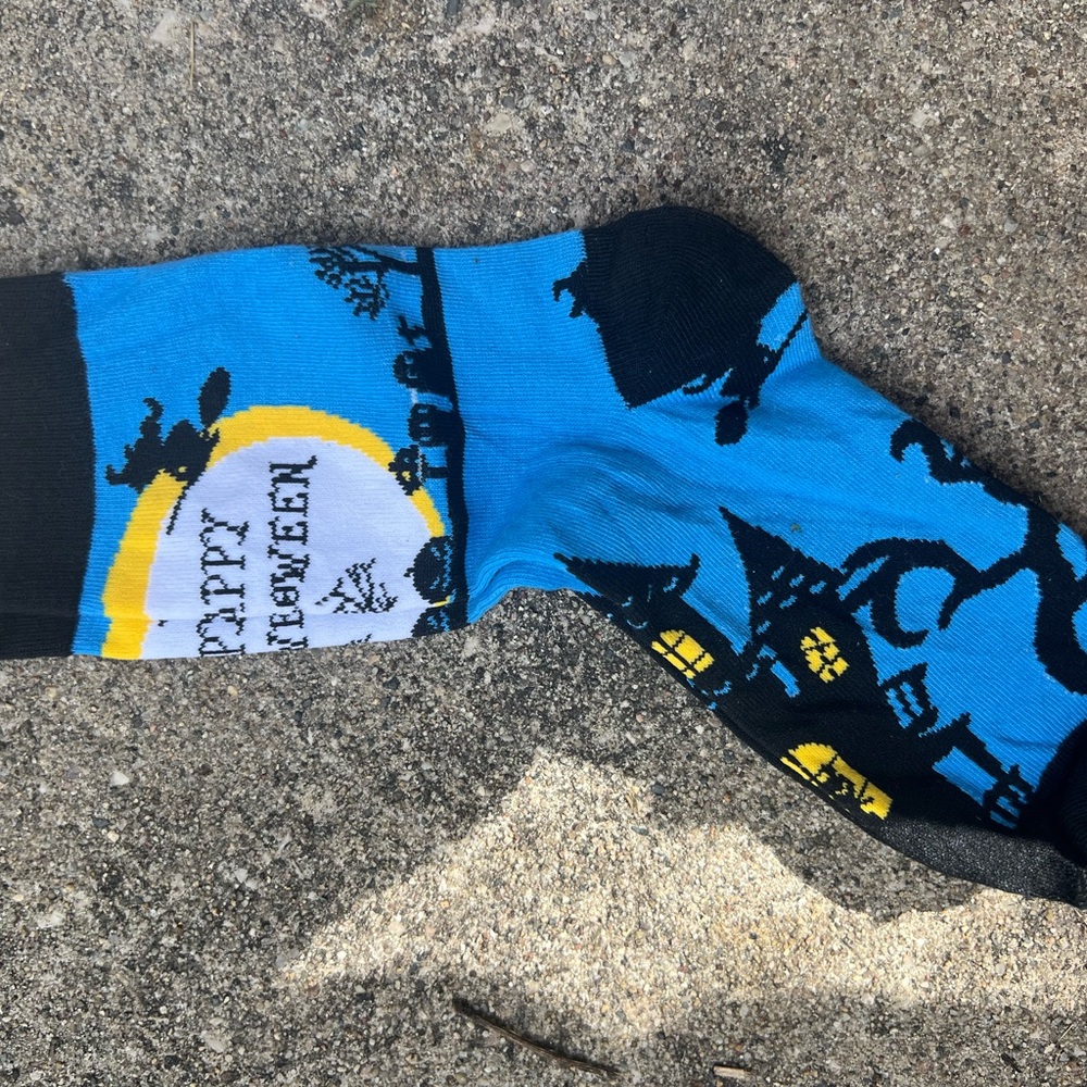 Blue Halloween socks #HalloweenVibes